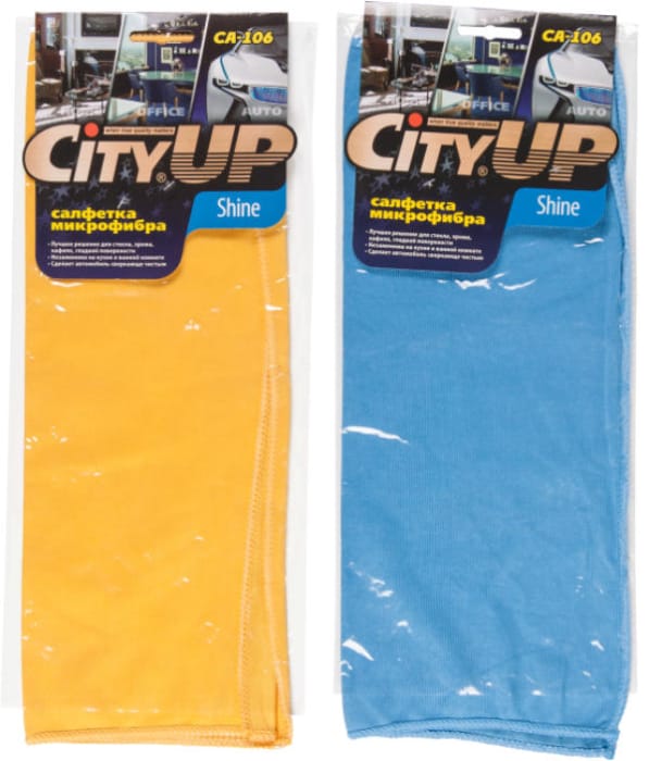 Тряпка/салфетка "City Up" 35*40 из микрофибры для стекла люкс