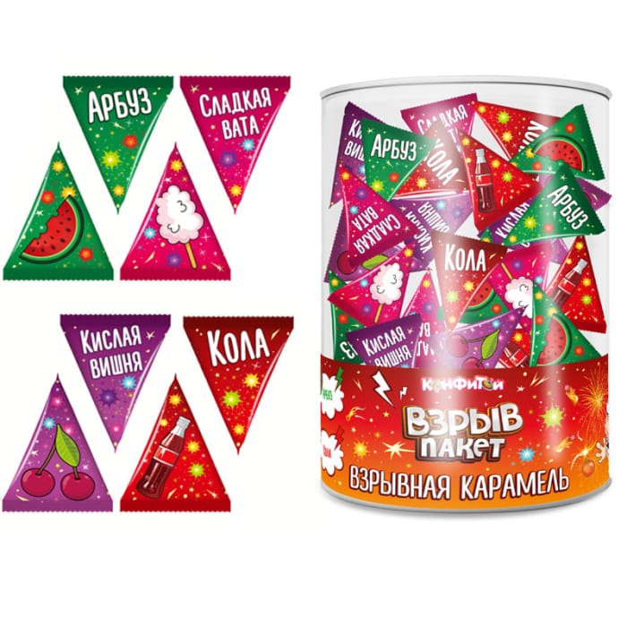 Карамель "Взрыв пакет" 2г Банка (100 шт.упак) Карамель "Взрыв пакет" 2г Банка (100 шт.упак)