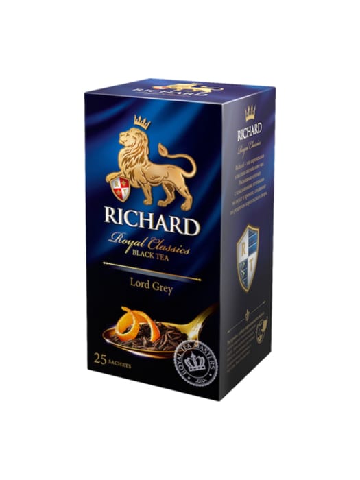 Чай 25 пакетиков, "RICHARD" черный, Лорд Грей Чай 25 пакетиков, "RICHARD" черный, Лорд Грей