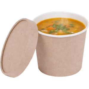 Контейнер/салатник/супница бумажный круглый 400 мл OSQ Round Bowl для супов + крышка КОМПЛЕКТ Контейнер/салатник/супница бумажный круглый 400 мл OSQ Round Bowl для супов + крышка КОМПЛЕКТ